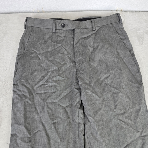 Jos A Bank Executive Collection Flat Front Pants Gray Sz 30 Unhemmed NWT - Picture 3 of 7